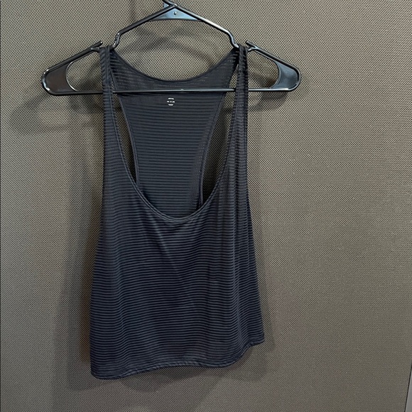 lululemon athletica Tops - Lululemon, Sheer Stripe, Racerback, Cropped, Loose Fit, Athletic Muscle Tank Top